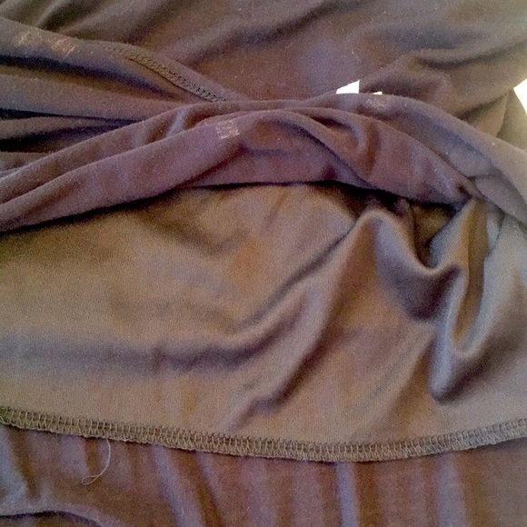 inluv Black Long Skirt, White crosses, side slit M - Picture 8 of 9